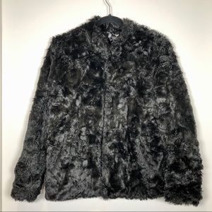 H&M Black Faux Fur Coat